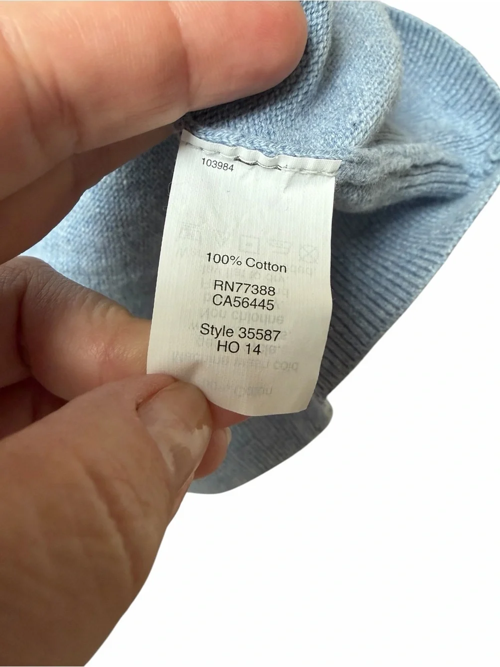 J.Crew Men’s XL 100% Cotton V-Neck Sweater Light Blue Classic Knit